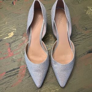 Badgley Mischa Jewel Silver Glitter Pumps 9.5W